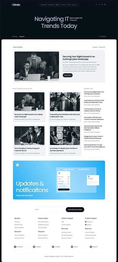 IT Services Layout Pack Grid Page